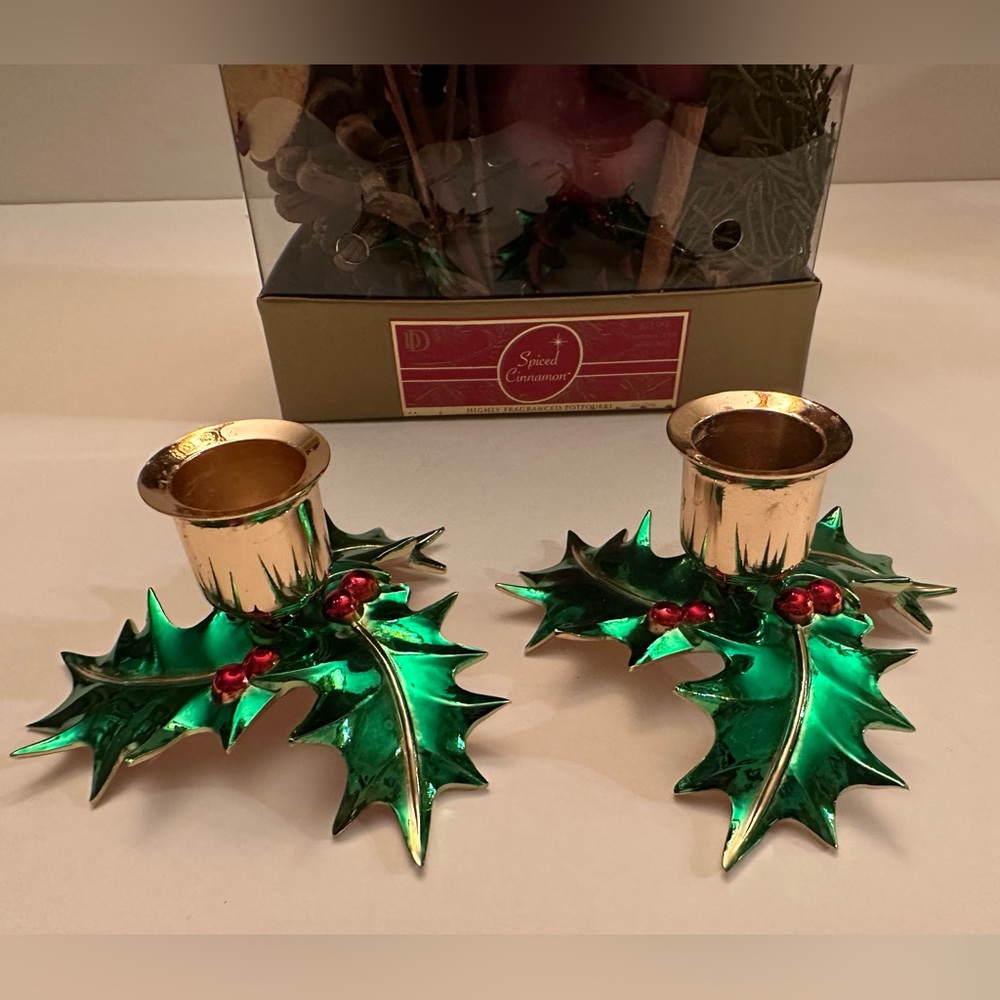 NWT Spiced Cinnamon potpourri & candlestick holders - Picture 14 of 14